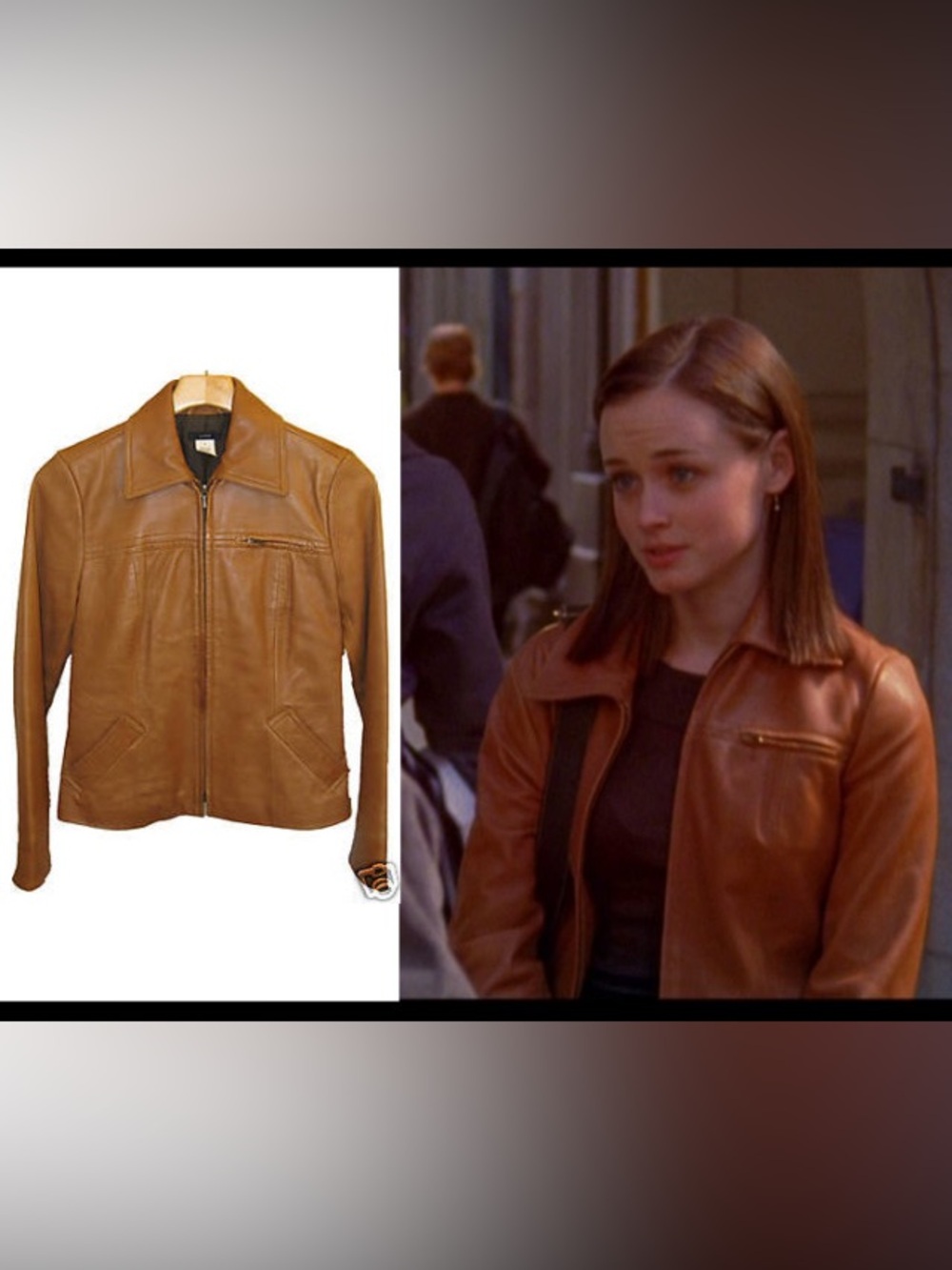 J.Crew vintage leather motorcycle jacket M